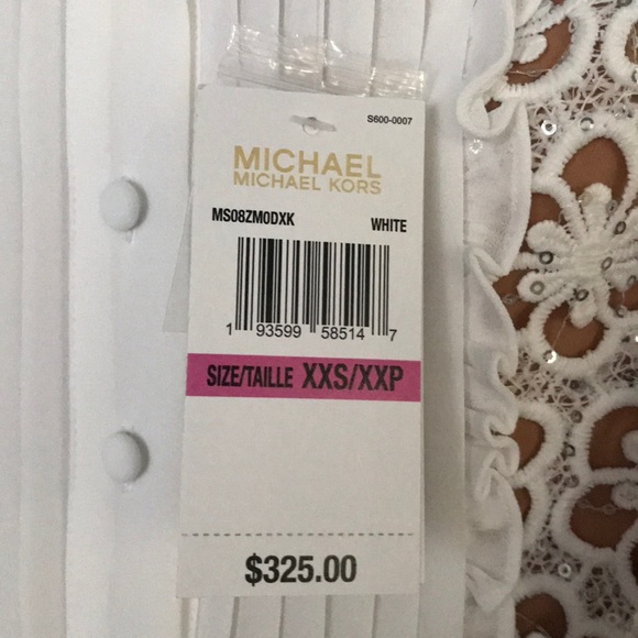 NWT - Michael Kors Sequined Floral Lace Dress - Picture 4 of 5